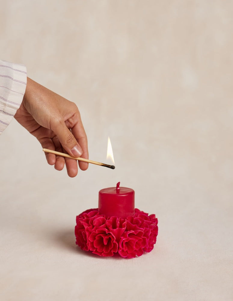 Flowered Candle